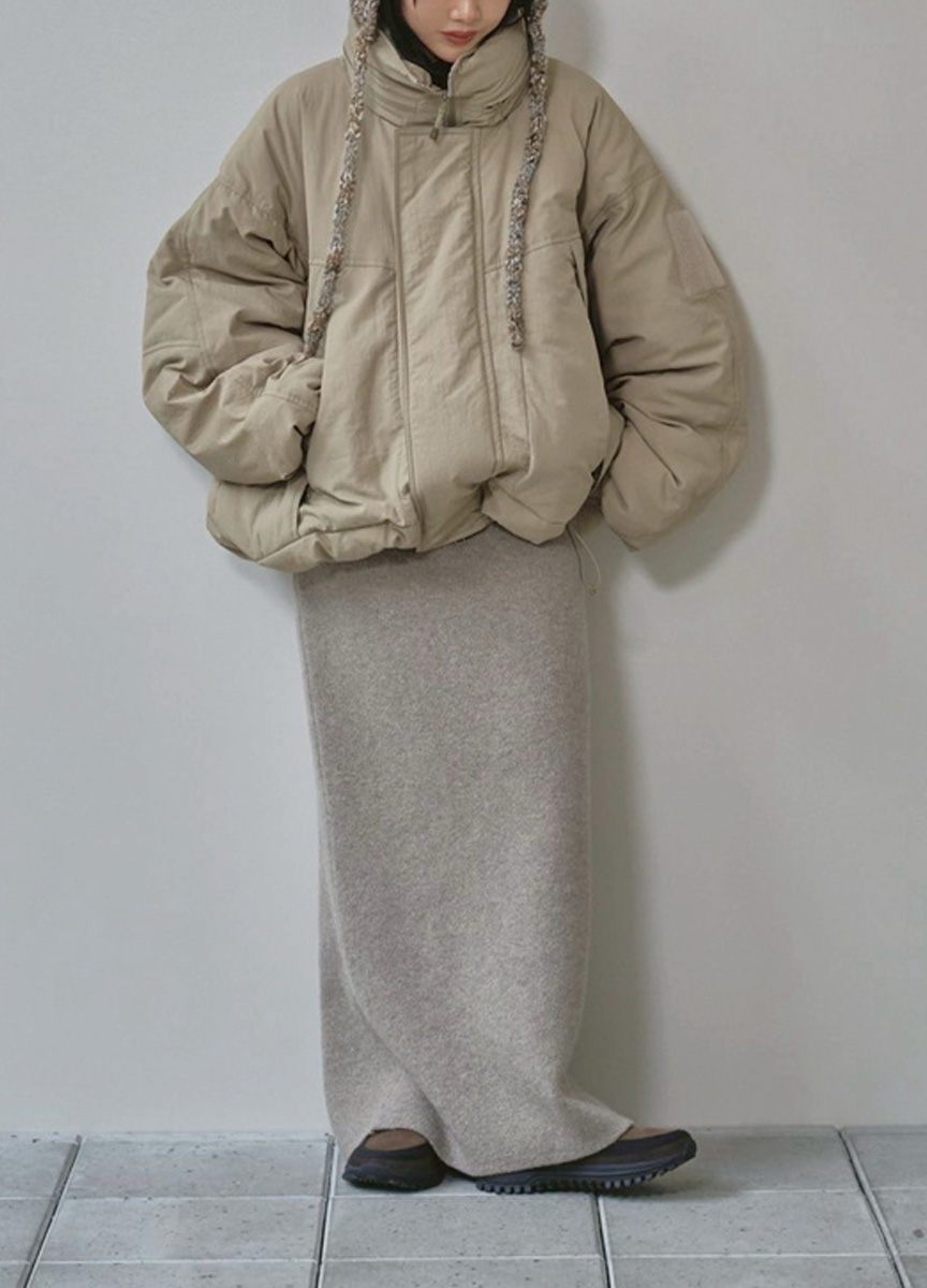 軍風份量感羽絨大衣